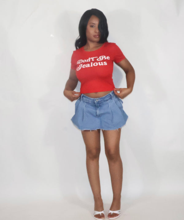 “Don’t be Jealous” Crop Tee