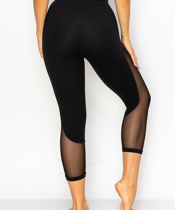 High Waist Mesh Mix Leggings