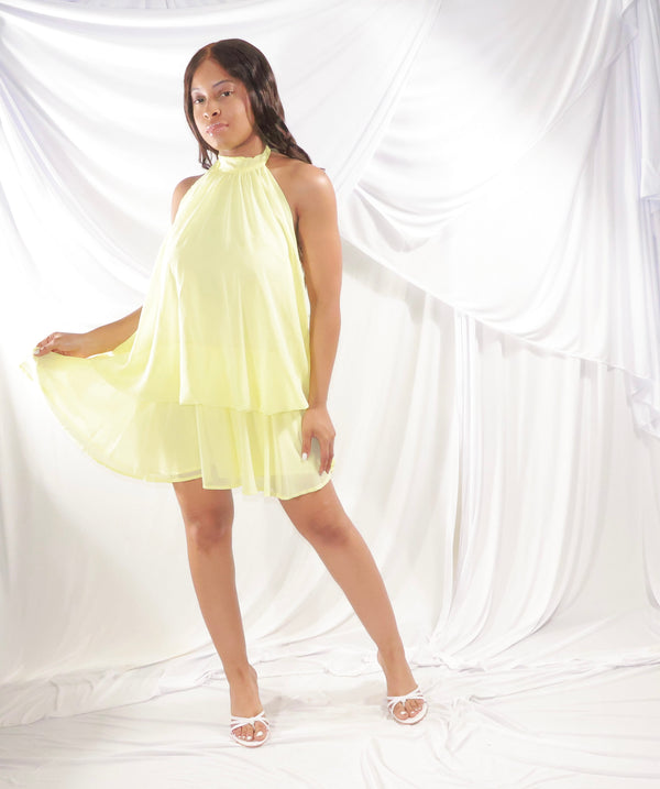 Lemon Luxe Mini Dress
